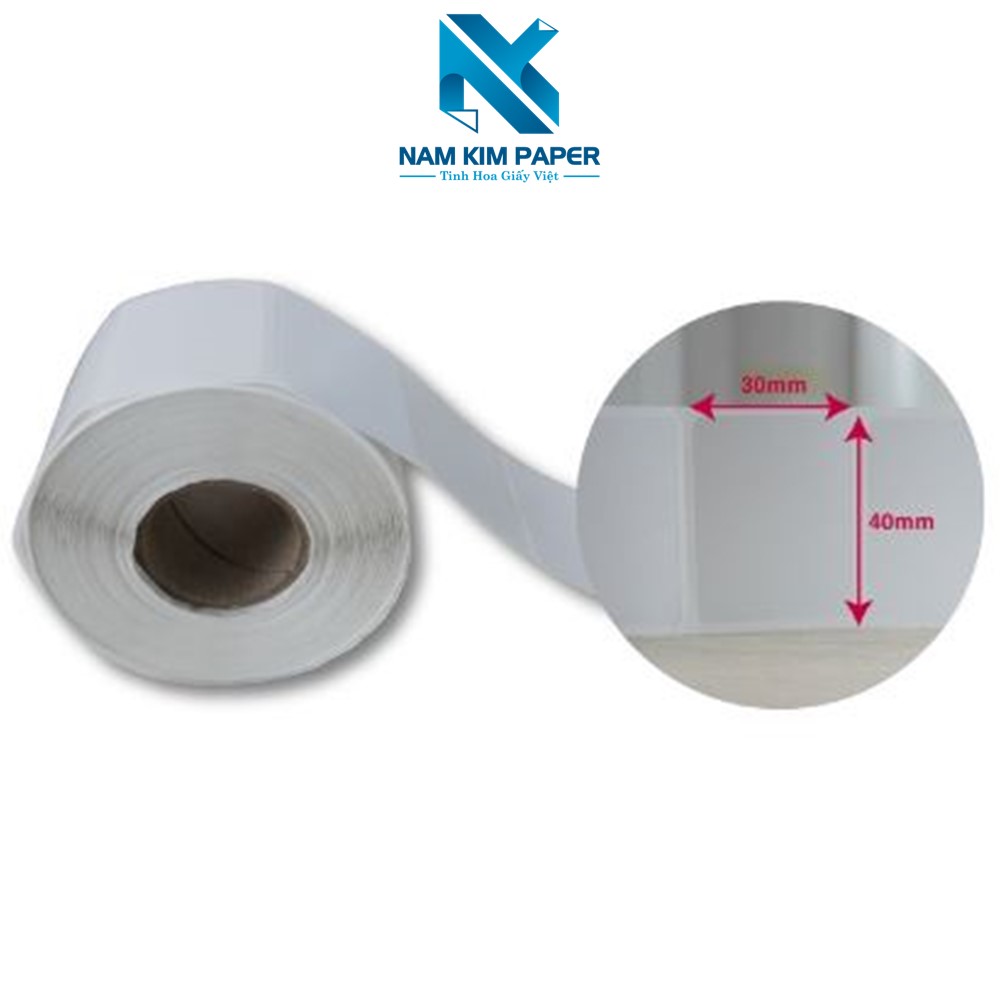 Giấy In Mã Vạch, In Tem Trà Sữa 1 Tem (40x30mm)